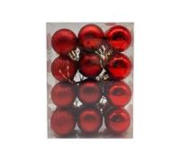 24 Pieces 30 mm Christmas Balls Decoration Christmas Baubles Xmas Tree Hanging Bauble Loop Shatterproof Ornamets Mini Xmas Hanging Ball for Holiday Wedding Party Decoration