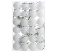 24 Pieces 30 mm Christmas Balls Decorations Shatterproof Xmas Tree Baubles Mini Hanging Balls for Christmas Tree Holiday Wedding Party Ornaments, White