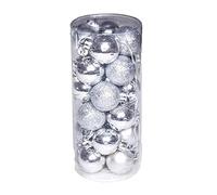 24 Pieces 30mm Christmas Balls Decoration Shatterproof Christmas Tree Baubles Mini Christmas Hanging Ball for Holiday Wedding Party Decoration Christmas Ornament Xmas Gifts Silver#2