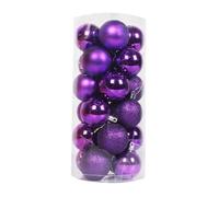 24 Pieces 30mm Christmas Clear Baubles Ornaments Shatterproof Christmas Tree Decorations Large Hanging Ornament Xmas Ball Decorations for Holiday Wedding Party Decor