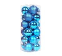 24 Pieces 30mm Christmas Clear Baubles Ornaments Shatterproof Christmas Tree Decorations Large Hanging Ornament Xmas Ball Decorations for Holiday Wedding Party Decor