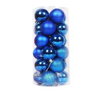 24 Pieces 30mm Christmas Clear Baubles Ornaments Shatterproof Christmas Tree Decorations Large Hanging Ornament Xmas Ball Decorations for Holiday Wedding Party Decor