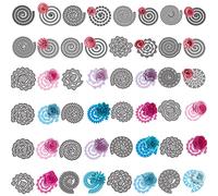 24 Pieces 3D Flowers Spiral Metal Cutting Dies for Card Making DIY Scrapbooking 3D Blossom Metal Cutting Dies for Paper Crafting Handmade Crafts Scrapbooking Supplies Arts Craft Metal Die Cuts Punch