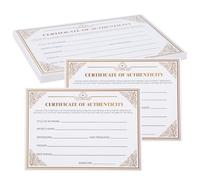 24 Pieces 5 x 7 Inch Certificate of Authenticity for Artwork Premium Certificates for Certificate Holders Valuations Collectibles Artwork Gifts for Artists Artisans Handicraft Worker