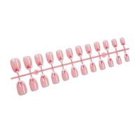 24 Pieces Artificial Nails Short Almond Glossy Bow Design Acrylic Nail French Tips Easy to Apply and Remove for Women
