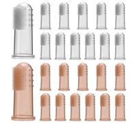 24 Pieces Baby Finger Toothbrushes, Transparent Finger Toothbrushes, Silicone Finger Toothbrushes, Baby Oral Cleaning Brushes, Baby Oral Care Tools