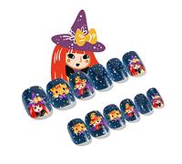 24 Pieces Bat & Dead Tree Child Adult Halloween Wearable Press on Nail Tips Artificial Full Cover Child on Nails