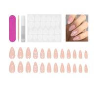 24 Pieces Bow Nail Patches, Comes With 1 Set Of Manicure Tools, Manicure Set, Self-Adhesive Nail Patches, Elegant Nail Patches, Decorative Nail Patches