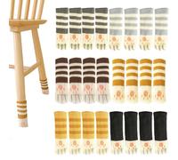 24 Pieces Chair Socks, Leg Socks for Chair Slip-resistant Padded Chair Legs for Furniture, Knitted Chair Feet Avoid Scratches and Noises, Cute Cat Paw Chair Footmuff