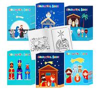 24 Pieces Christian Bible Coloring Book Bulk Christmas Nativity Activity Paint Book for Adults Religious DIY Art Drawing Mini Coloring for Vbs Sunday Church Rewards