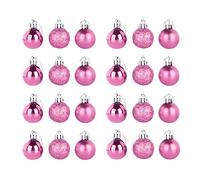 24 Pieces Christmas Bauble Ornaments for Christmas Christmas Tree Mini Shatterproof Christmas Tree Decorations Hanging Bauble for Holiday Wedding Party Decoration (S1-B, One Size)