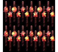 24 Pieces Christmas Light Up Bracelets Flashing LED Wristband Bracelet Toys, Glow in the Dark Party Favors Bag Fillers for Kids Christmas Stocking Stuffers (Random Style)