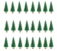 24 Pieces Christmas Tree, Mini Trees for Art Projects and DIY Snow Globes, Holiday Crafts Decoration for Cake and Gifts, Green 4.5cm