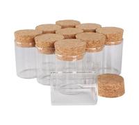 24 Pieces Clear Glass Test Tubes with Cork Stopper(20mLx30x50mm)