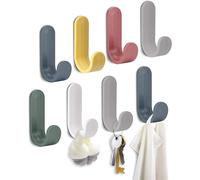 24 Pieces Colored Hooks Bathroom Towel Door Hooks Self-adhesive Hooks Suit Self-adhesive Wall Support For Bathroom Kitchen.