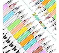 24 Pieces Diamond Cute Gel Ink Pen Milk Cow Pens Cow Ink Pens Cow Coloring Pen, School Stationery Office Supplies and Cute Present (12 Colors, 0.38 mm)