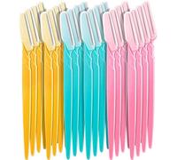 24 Pieces Eyebrow Razor Facial Razor Shaper Trimmer with Precision Cover (Multicolor B)