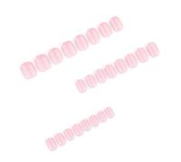 24 Pieces French Tip Short Square Press On Nails Glossy Acrylic Artificial Nails False Manicure Art Easy Apply Nail