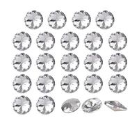 24 Pieces Furniture Tack Nails 25 mm Diameter Round Head Diamond Shape Glass Bug DIY Sofa Buttons Headboard Craft Decoration Clear