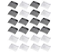 24 Pieces Hair Side Combs, 9 Teeth Small French Teeth Hair Combs for Fine and Most Hairstyles Plastic Hairs Clip Comb Bridal Veil Comb for Women with Medium to Long Hairs