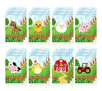 24 Pieces Mini Farm Animal Notepad Cute Barn Pocket Spiral Notepads Back to School Party Notebooks Cow Sheep Tiny Notebook Farmhouse Animal Notepad for Teacher Student Classroom Birthday Party Favor