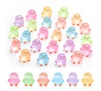 24 Pieces Mini Penguin Luminous Mini Resin Animals Tiny Penguins for Dollhouse Micro Fairy Garden Landscape Aquarium Penguin Birthday Decorations