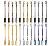 24 Pieces Multi Color Snuff Spoon, Small Spatula, Metal Coke Spoons, Mini Measuring Spoon, Easy to Carry for Salt and Sugar Flavoring Powder and Other Items (Colourful)