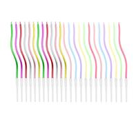 24 Pieces of Curved Candles, Birthday Cake Candles, Cake Decorations, Creative Decorative Candles.