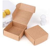 24 Pieces Party Boxes 19x11x4.5cm With Lid Kraft Paper Gift Packaging Candy Snack Gift Box DIY Blank Box for Bridesmaid Proposal Birthday and Wedding Party Lunch Boxes Baby Shower Box