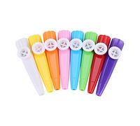 24 Pieces Plastic Kazoos 8 Colorful Instrument, Good For Guitar, Ukulele, Violin, Piano Keyboard, Great For Music Lovers (24 Pieces)