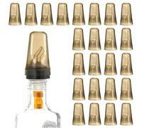 24 Pieces Pour Spout Cover, Homaisson Universal Dust Caps for Pourers Translucent Plastic Dust Cover for Bottle Caps-1.77×2.95inch