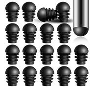 24 Pieces Round End Plugs Plastic Tube Inserts Chair Leg End Caps Tube Domed Inserts End Caps Stoppers Plastic Plug Protectors for Chairs Table Legs (1.6 x 2.1 cm)