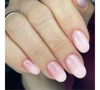 24 Pieces Shiny Short Oval False Nails, Full Covers Press Nails To Improve Your Styles At Work Or Parties Daily Nail