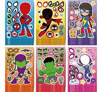 24 Pieces Spide Stickers, Heroes DIY Face Stickers, Gift Set for Children, Anime Spide Stickers, Party Bags, Goodie Bag Fillings, for Laptop, Motorcycle, Scrapbook, Skateboard, Party