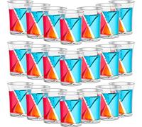 24 Pieces Split Shot Glasses Reusable Clear Plastic 2 oz Half Shot Glasses Split Cup for Bar Alcohol Bachelorette Party