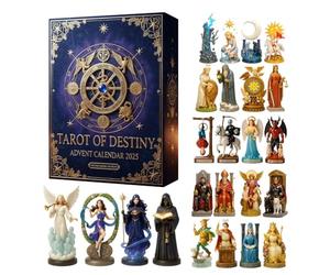 24 Pieces Tarot Characters Countdown Calendar 2025-2D Acrylic Figure Ornaments, Mystical Holiday Surprise Kit, Gothic Christmas Decoration, Occult Collectible Set | Reliable Choice for Home, Party