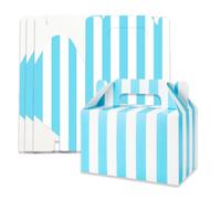 24 Pieces White Blue Gift Box 15x9x9cm Thickened Paper Bridesmaid Proposal Paper Box with Lid DIY Party Gift Boxes Candy Party Favours Birthday Baby Shower Lunch Boxes