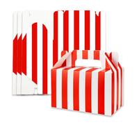24 Pieces White Red Gift Box 15x9x9cm Thickened Paper Bridesmaid Proposal Paper Box with Lid DIY Party Gift Boxes Candy Party Favours Birthday Baby Shower Lunch Boxes