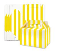 24 Pieces White Yellow Gift Box 15x9x9cm Thickened Paper Bridesmaid Proposal Paper Box with Lid DIY Party Gift Boxes Candy Party Favours Birthday Baby Shower Lunch Boxes