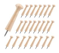 24 Pieces Wooden Shaker Peg 2.9 Inch Long Wood Wall Mounted Screw-on Shaker Pegs Unfinished Wood Shaker Rack Wood Coat Hooks Hanger for Hanging Clothes Hat Towel DIY Paint Color