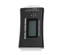 24-Pin ATX Power Supply Tester with DC Digital Voltmeter and LCD Display for Fast Voltage Diagnostics of PC Power Supplies Including 20-Pin, for SATA, PCI-E(plastic black)