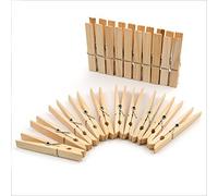 24 pinces à linge en bois St. ? Pas seulement comme décoration, mais aussi pour pochettes cadeaux ou Calendrier de l'Avent Sachets?; 7 x 1 cm ? qualité 1 A