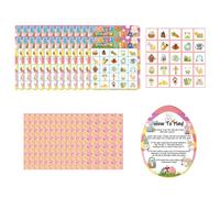 24 Players Easter Bingo Games and Stickers for Kids Indoor Family Activities