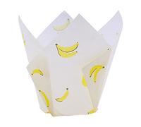 24 PME Tulip-Shaped Muffin Cases, Banana, Yellow