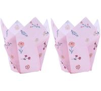 24 PME Tulip-Shaped Muffin Cases, Isolated Blooms (Pack of 2)