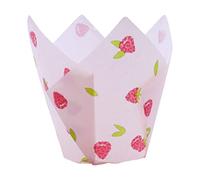 24 PME Tulip-Shaped Muffin Cases, Raspberry