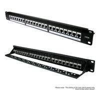 24 Port Way CAT6a Patch Panel 1U 19" Rack Mount Shielded RJ45 Ethernet Network