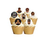 24 Pre-Cut Ibiza Final Boss Themed Edible Wafer Paper Cake Toppers Decorations