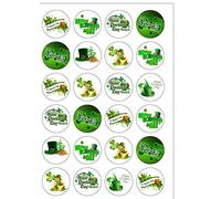 24 Precut St Patricks Day Irish Celebration Edible Wafer Paper Cake Toppers Decorations