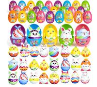 24 Prefilled Easter Eggs with Slow-Rising Squishy Toys, Easter Egg Stuffers, Easter Basket Stuffers Fillers, Easter Party Favors, Easter Classroom Prize Supplies